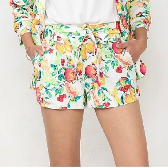 Lauren Conrad tie waist fruit print shorts. Size L - Picture 1 of 7